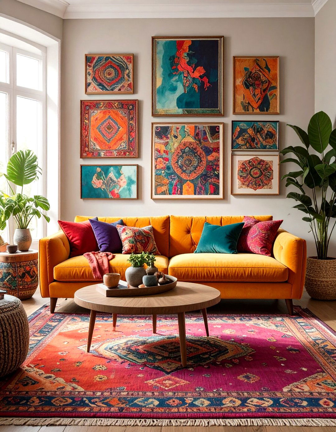 The Maximalist Gallery Wall Living Area - 30 home decor ideas thehometrotters