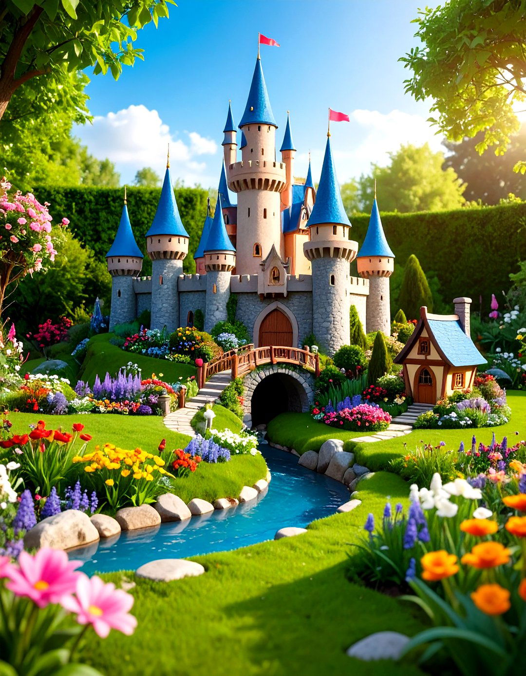 The Medieval Castle Fairy Garden - 30 large outdoor fairy garden ideas