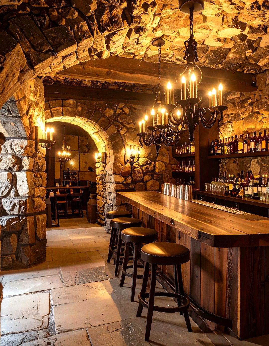 The Medieval Castle Tavern Bar - 30 man cave bar ideas