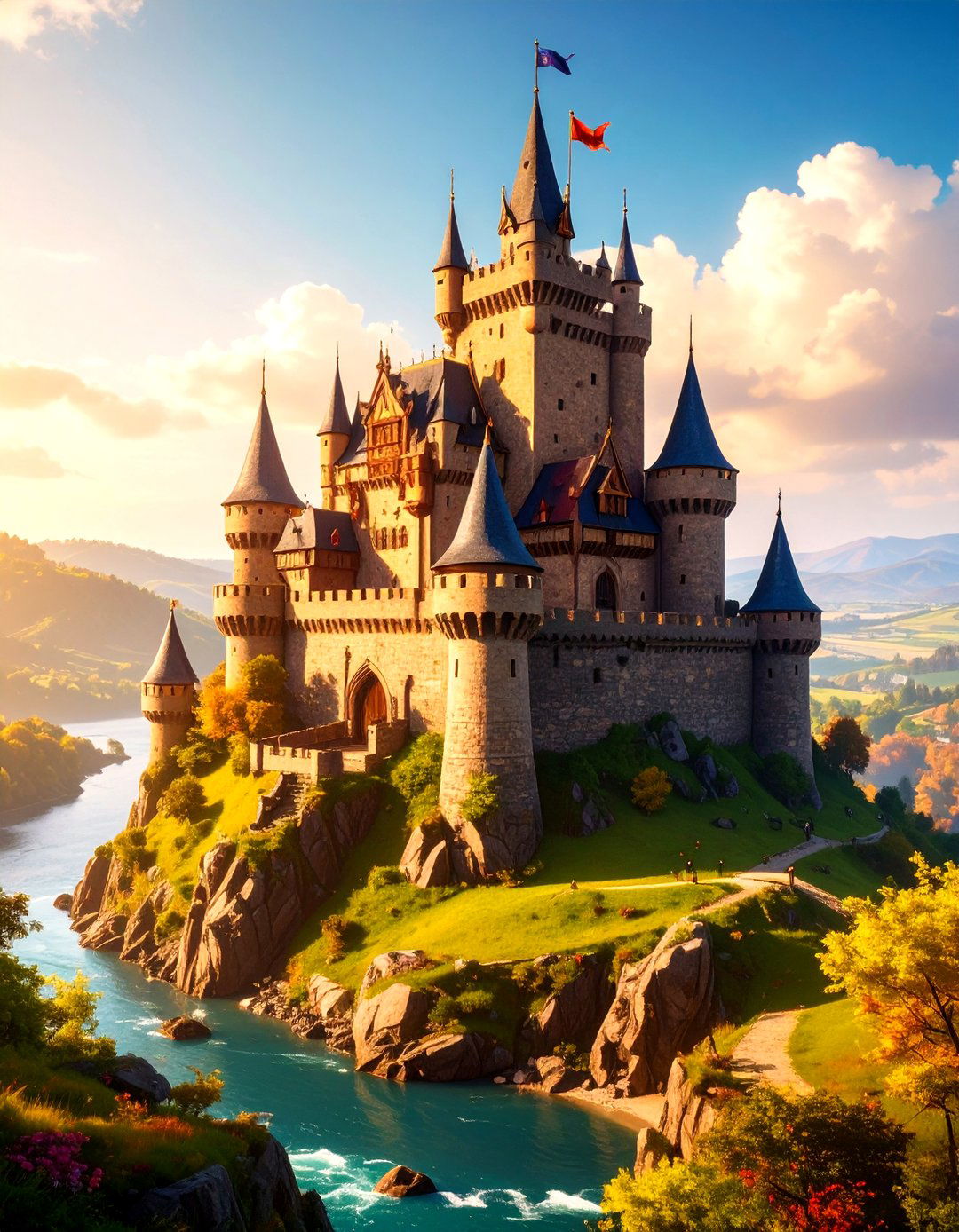 The Medieval Stone Castle - 30 minecraft house design ideas