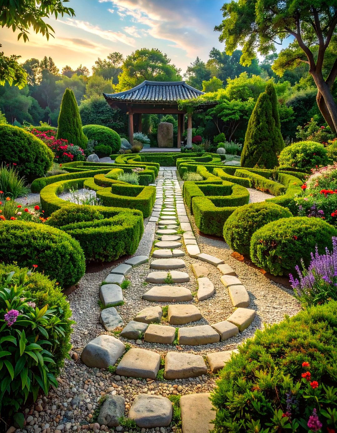 The Meditative Walking Labyrinth Garden - 30 ai zen garden design ideas