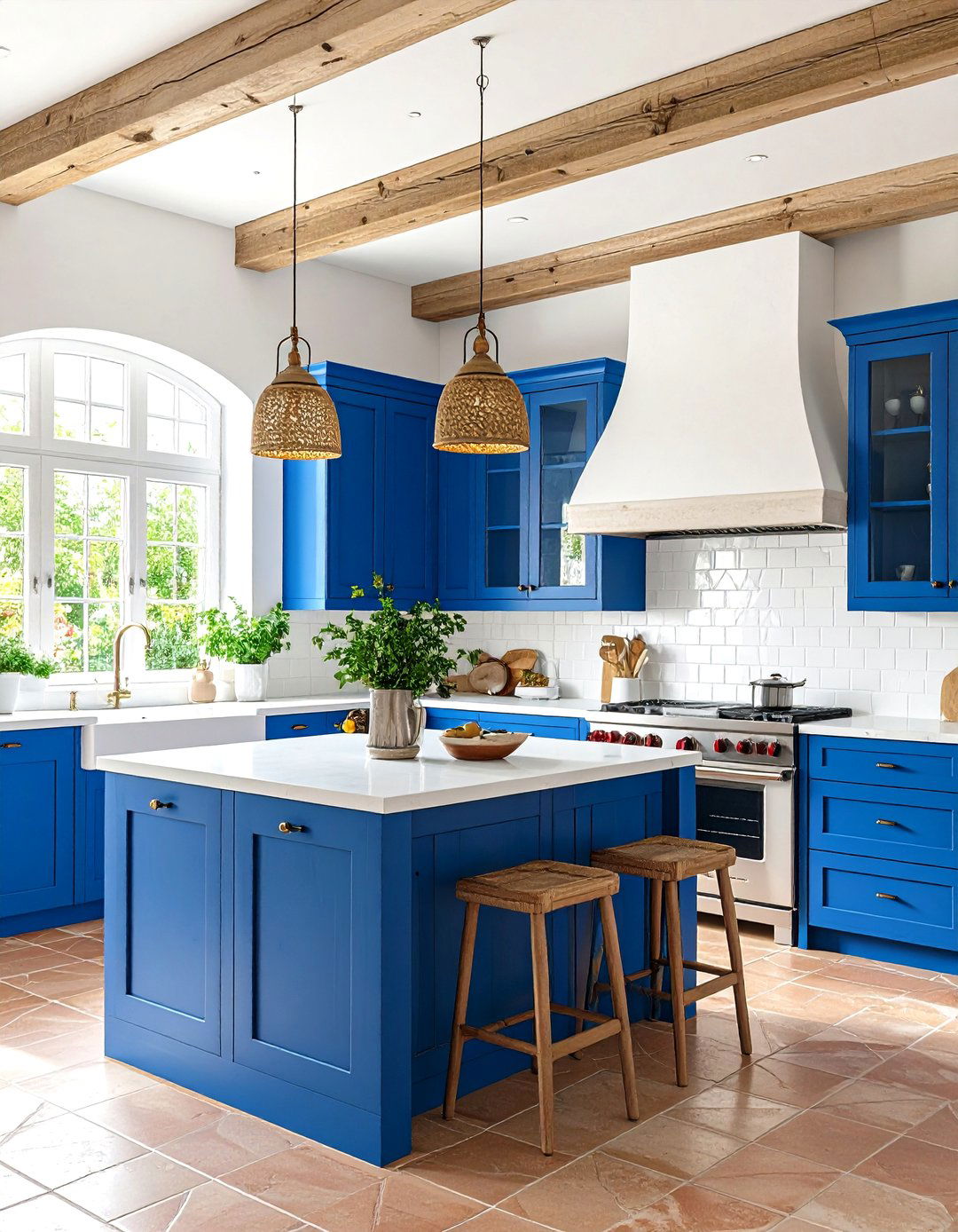 The Mediterranean Blue and White Kitchen - 30 3d kitchen design ideas