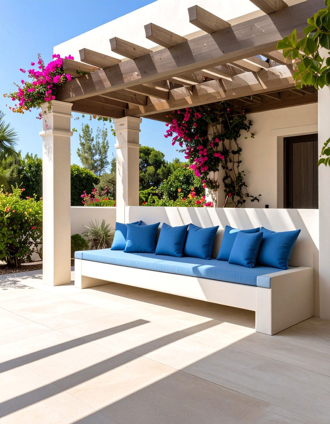 The Mediterranean Coastal Concrete Patio - 30 modern concrete patio ideas