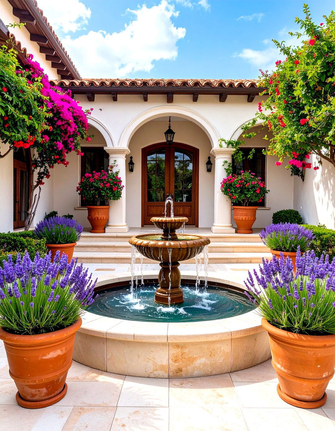 The Mediterranean Courtyard - 30 front yard curb appeal ideas