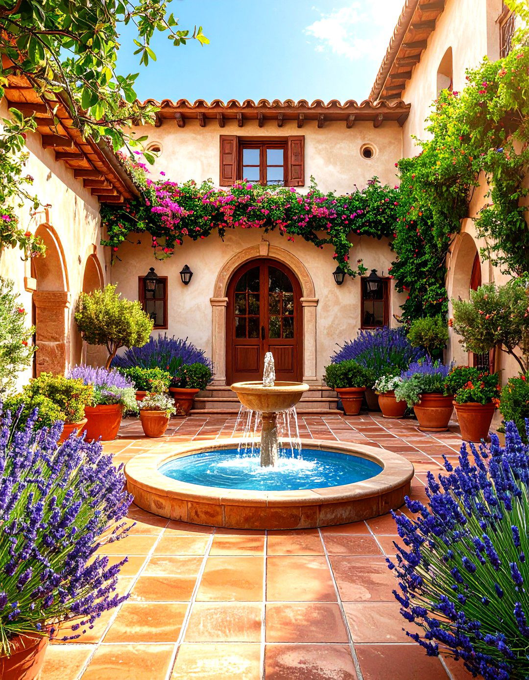 The Mediterranean Courtyard Front Landscape - 30 front landscape ideas