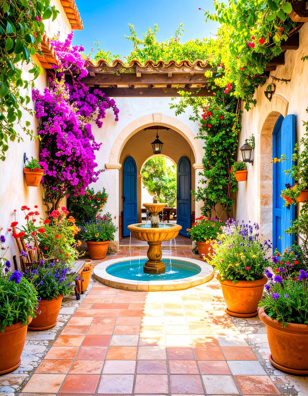 The Mediterranean Courtyard Garden - 30 garden landscape ideas