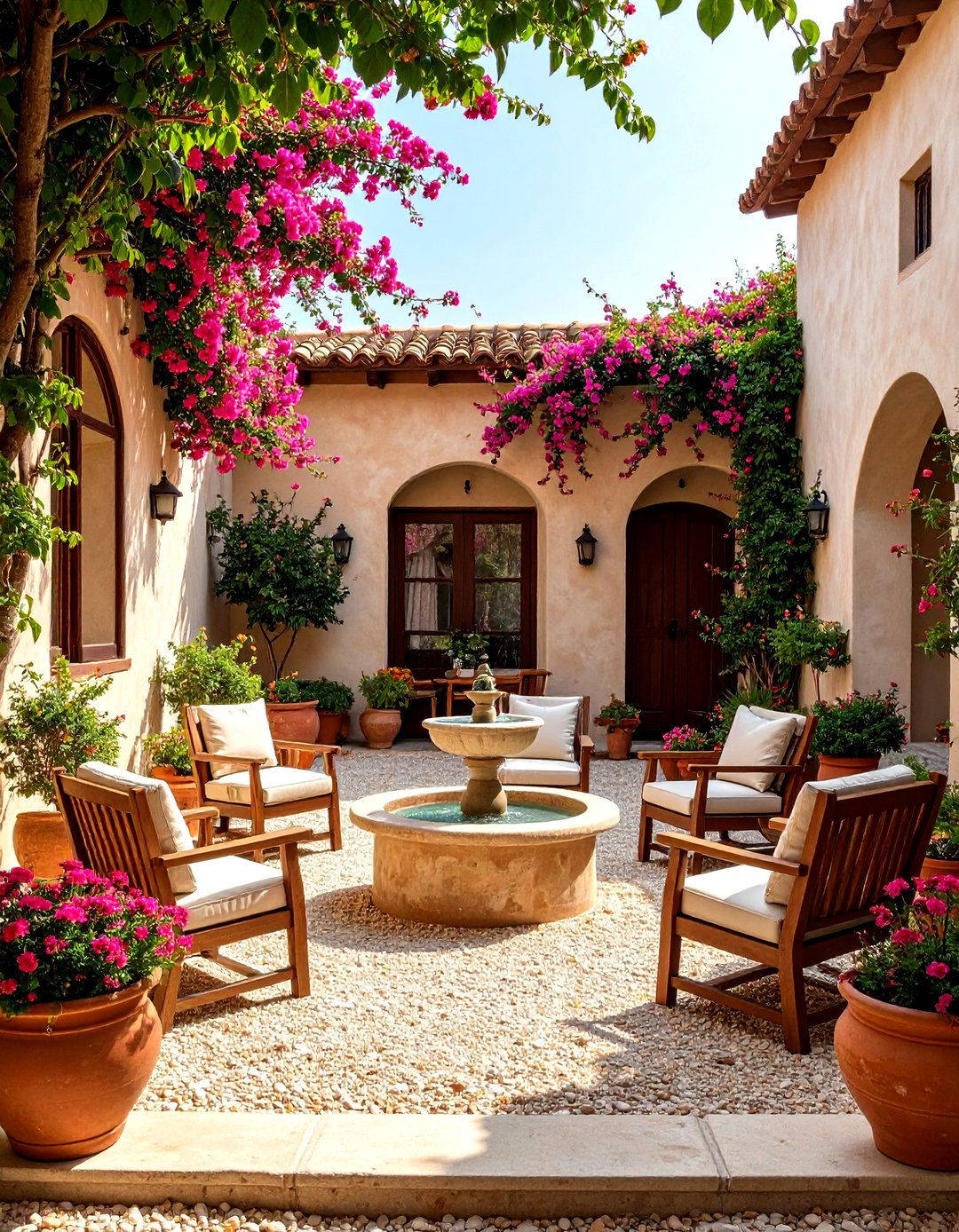 The Mediterranean Courtyard Garden - 30 garden ideas for backyard