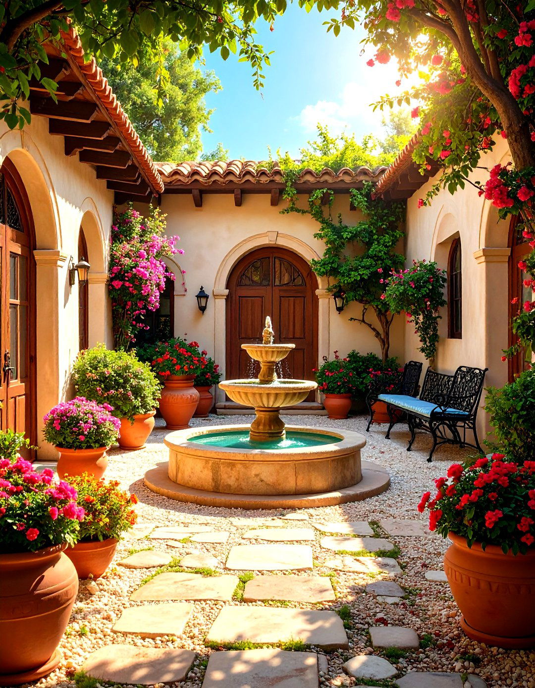 The Mediterranean Courtyard Garden Layout - 30 garden layout ideas