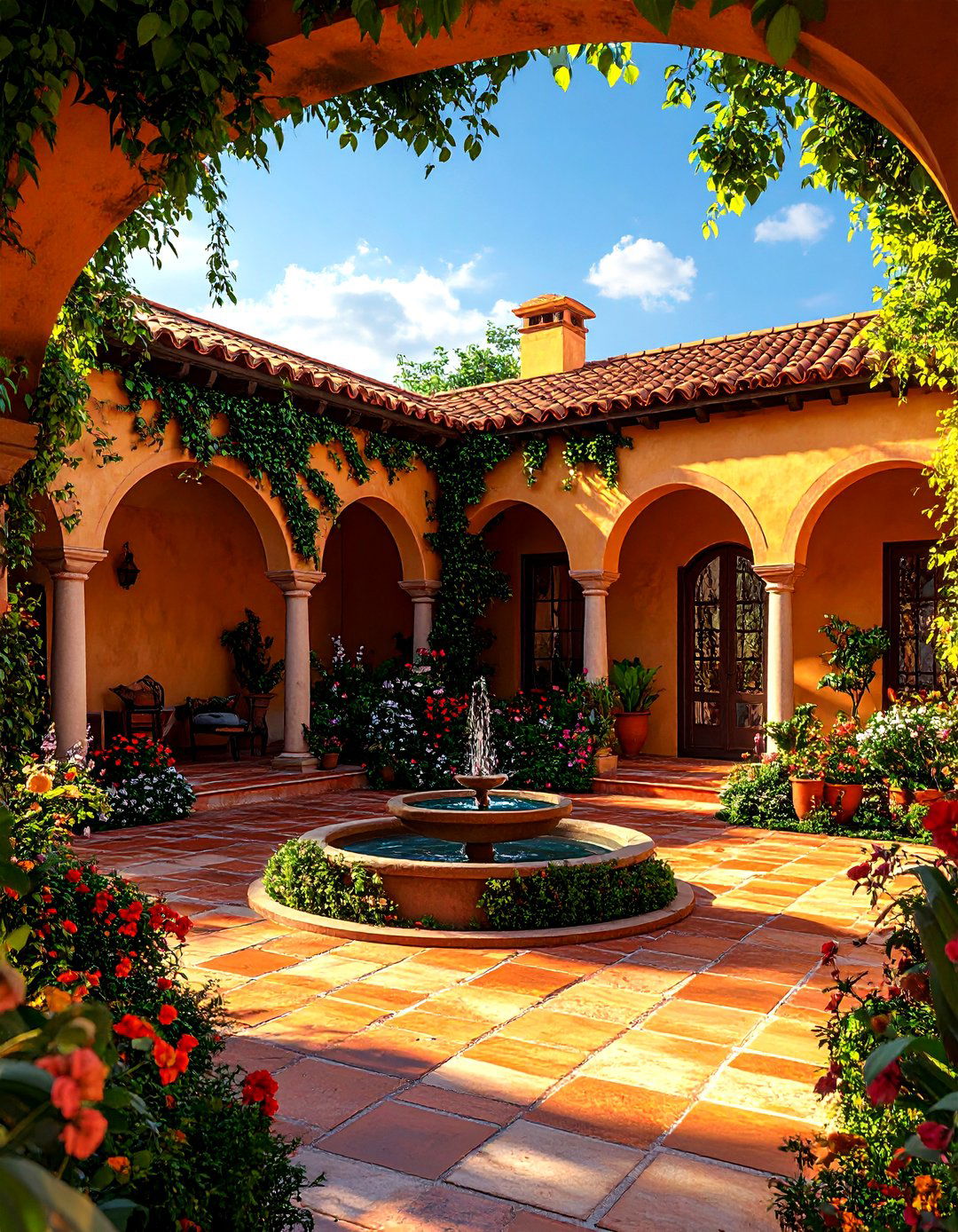 The Mediterranean Courtyard Home - 30 3d house design free ideas