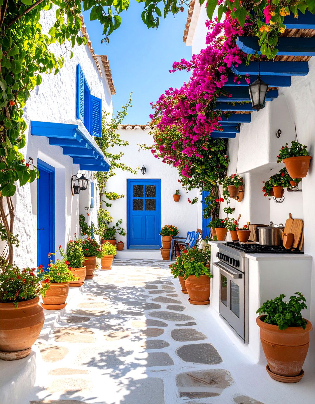 The Mediterranean Courtyard Kitchen - 30 backyard kitchen ideas