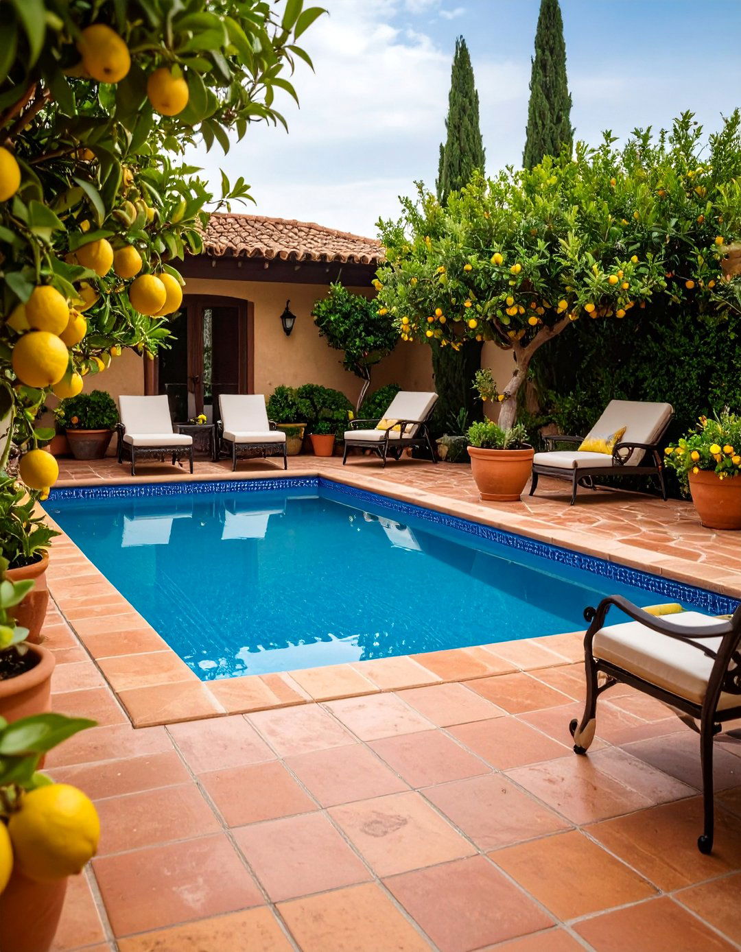The Mediterranean Courtyard Pool - 30 affordable backyard pool ideas on a budget