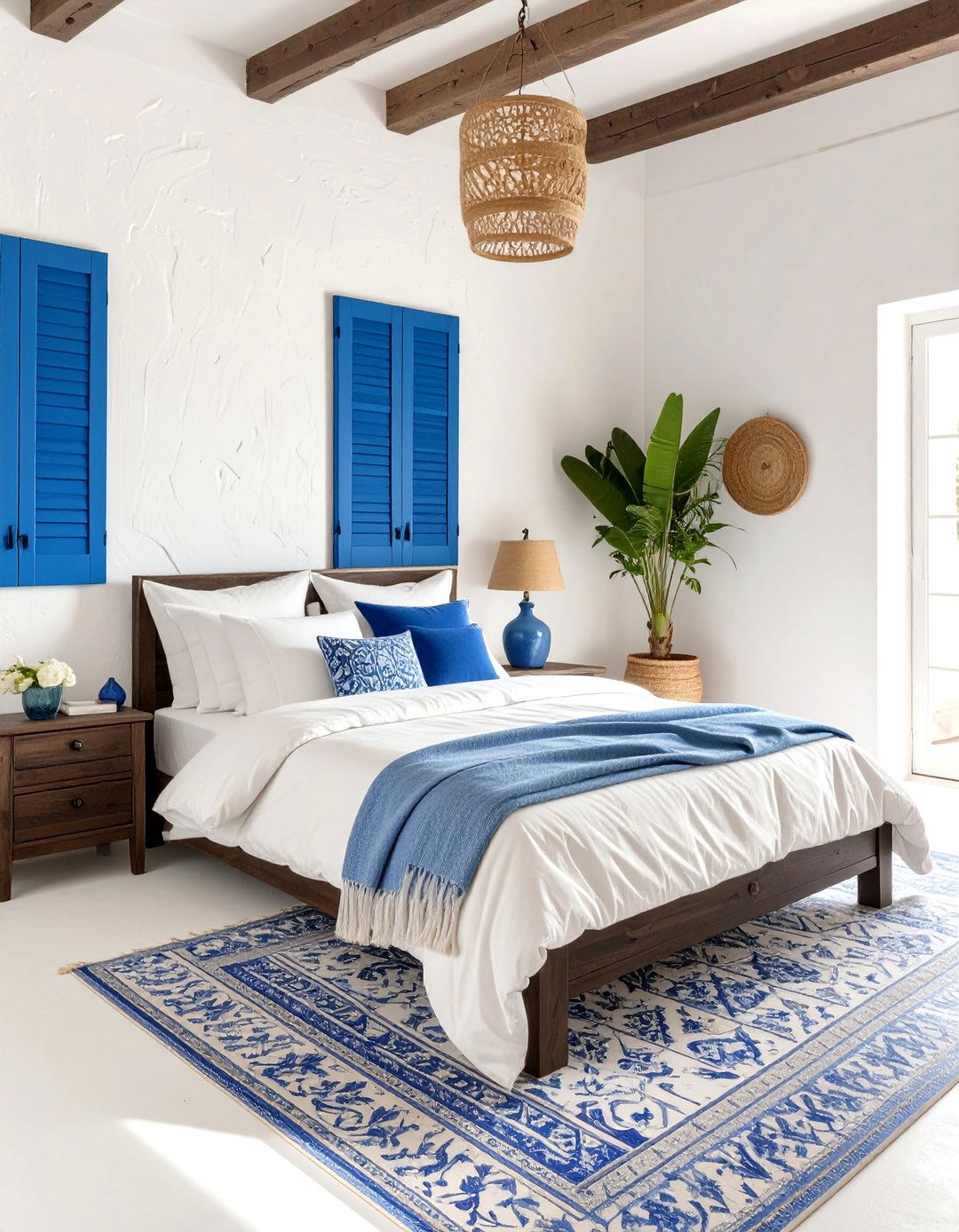 The Mediterranean Escape Bedroom - 30 blue and white bedroom ideas
