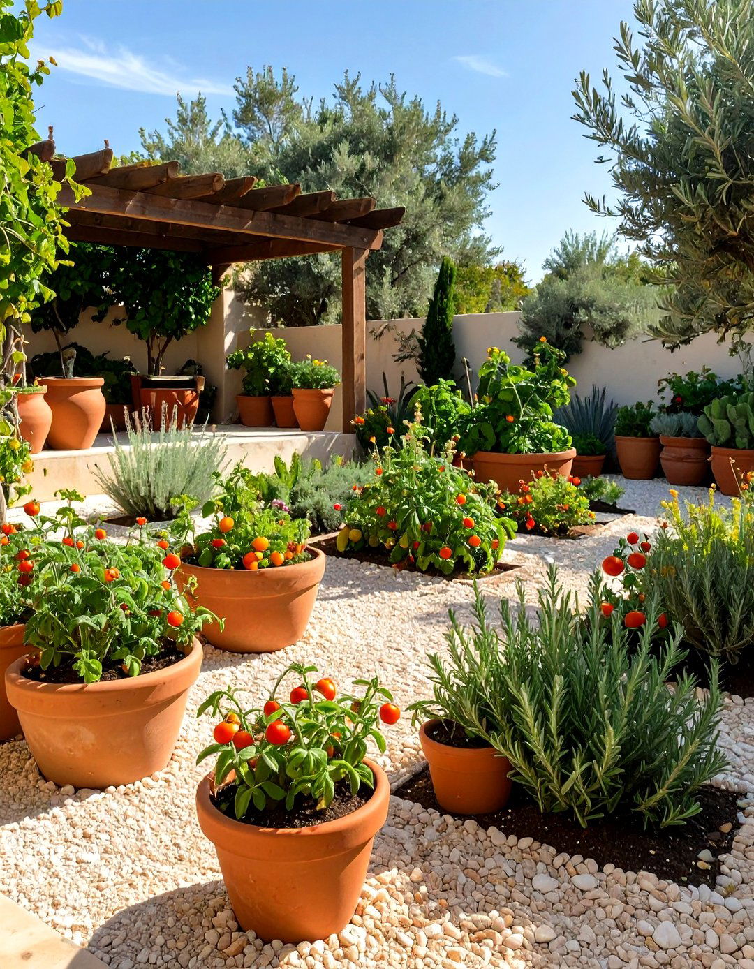 The Mediterranean Gravel Garden - 30 creative vegetable garden design ideas