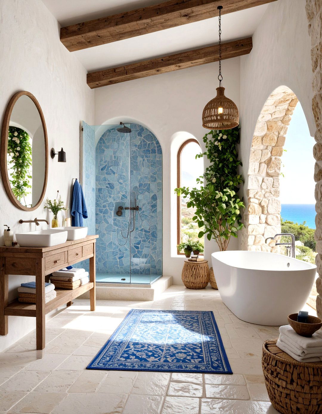 The Mediterranean Grotto Bathroom - 30 earthy bathroom ideas
