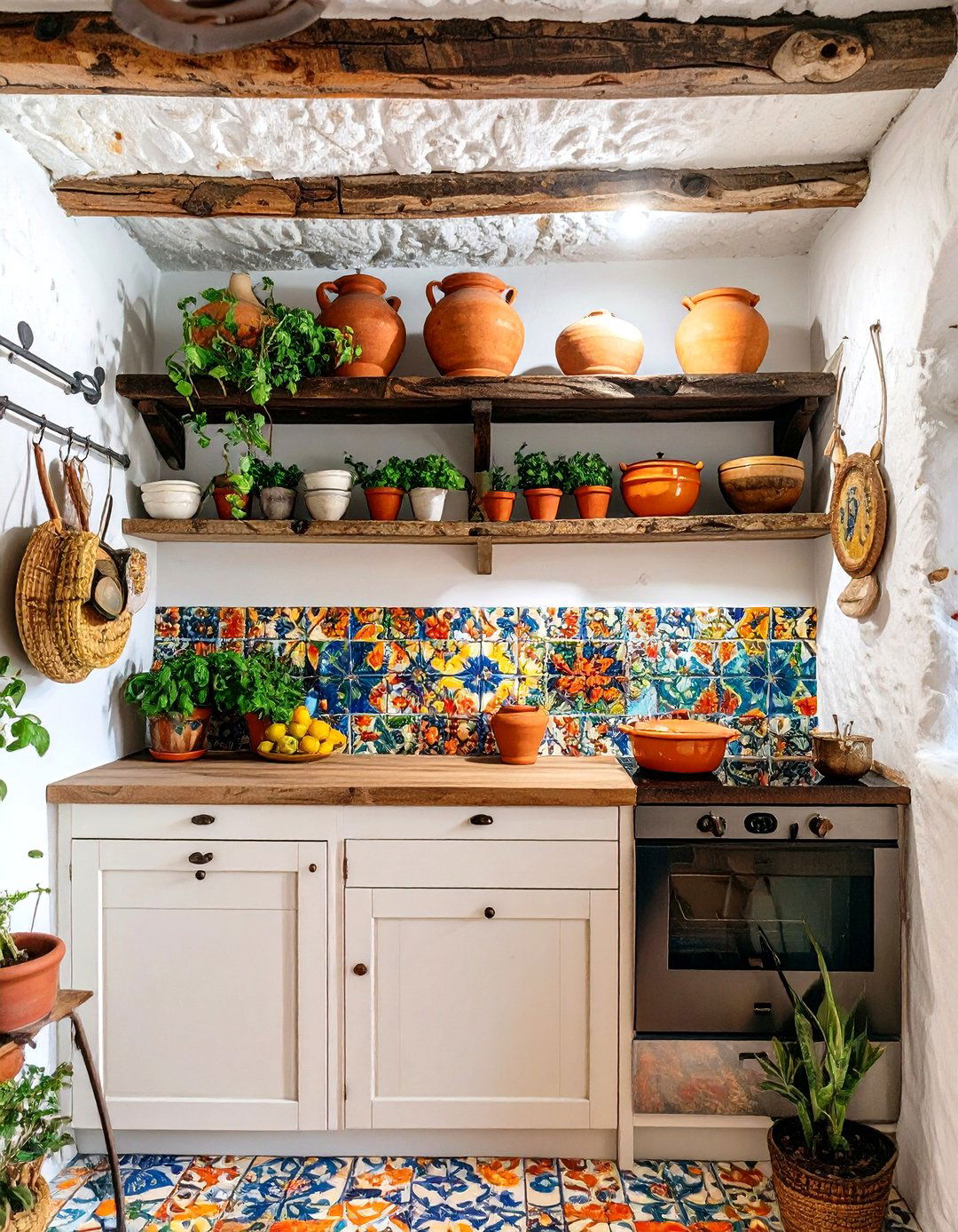 The Mediterranean Inspired Basement Kitchenette - 30 basement kitchenette ideas