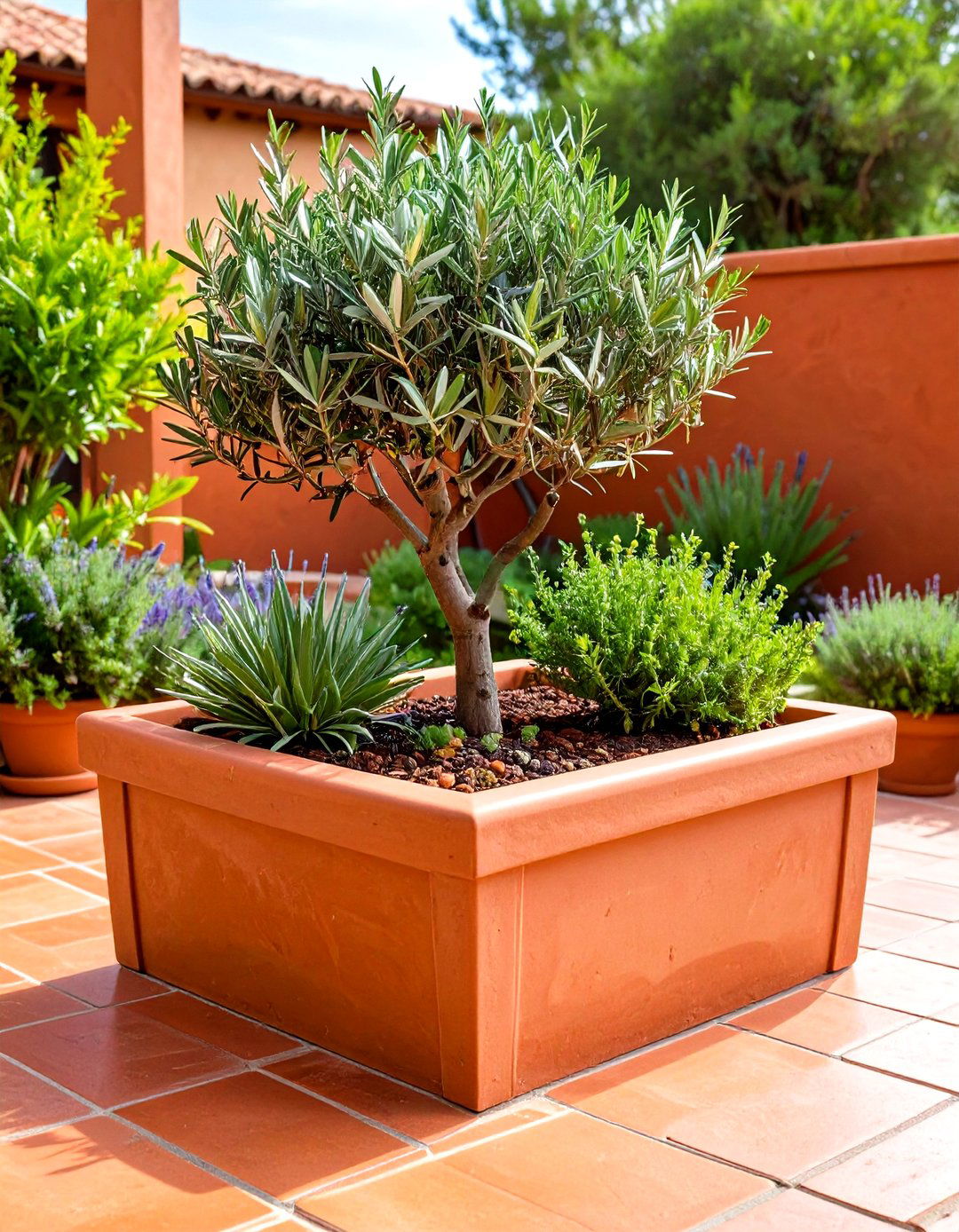 The Mediterranean Inspired Stucco Box - 30 garden box ideas