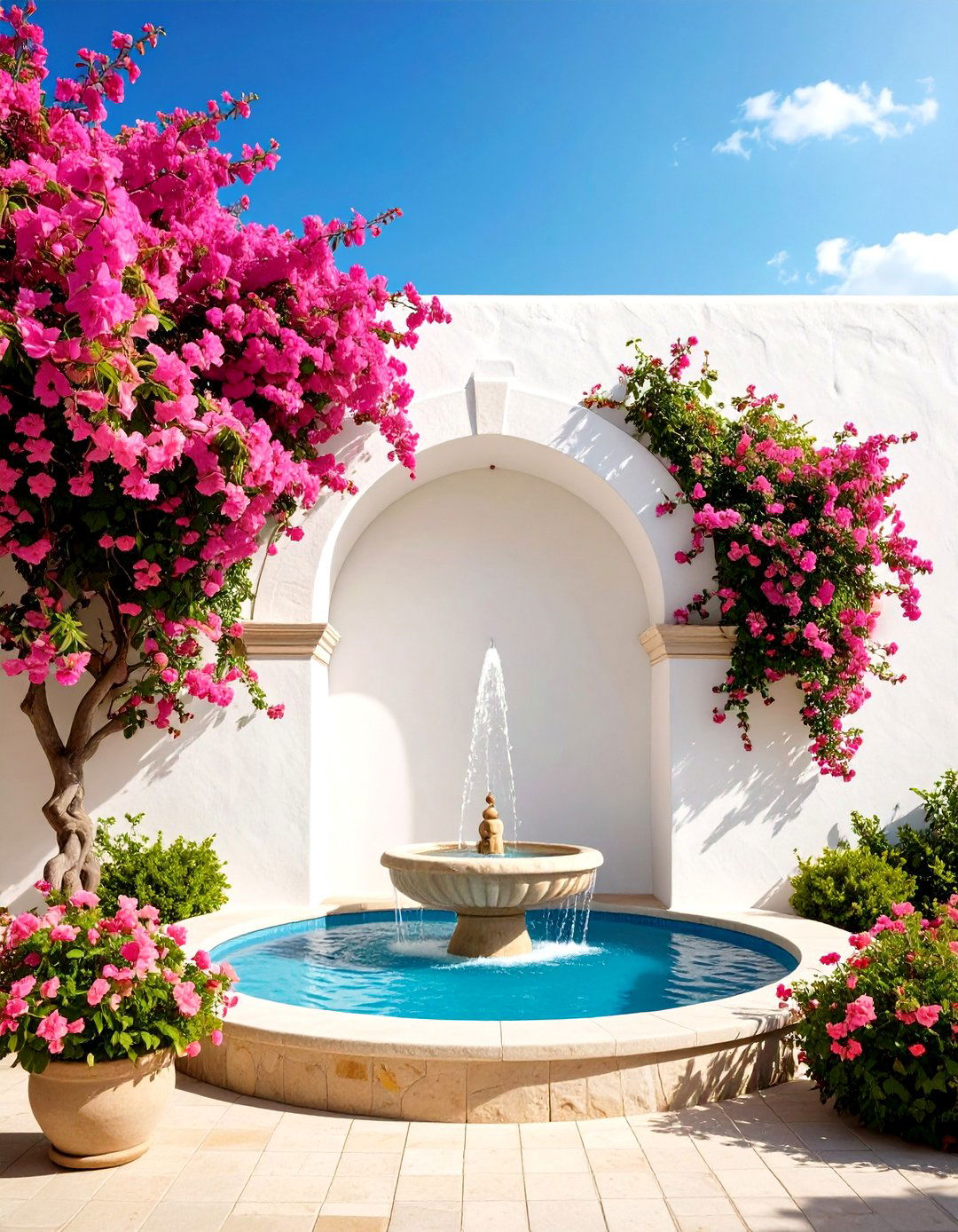 The Mediterranean Stucco Garden Wall - 30 garden wall ideas