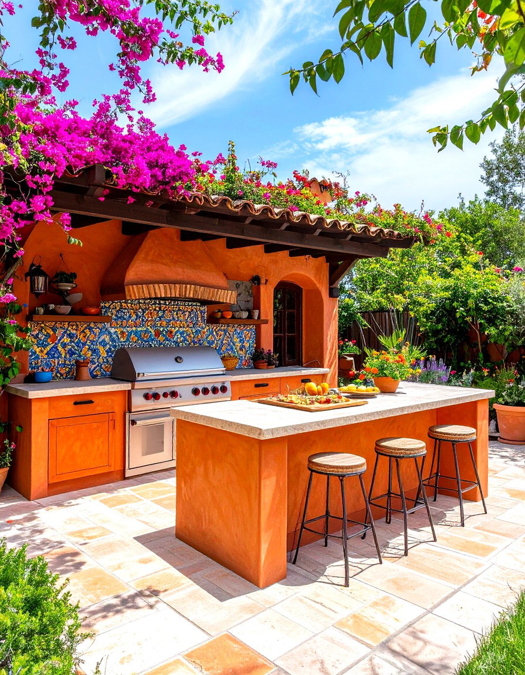 The Mediterranean Stucco Outdoor Kitchen - 30 diy outdoor kitchen ideas
