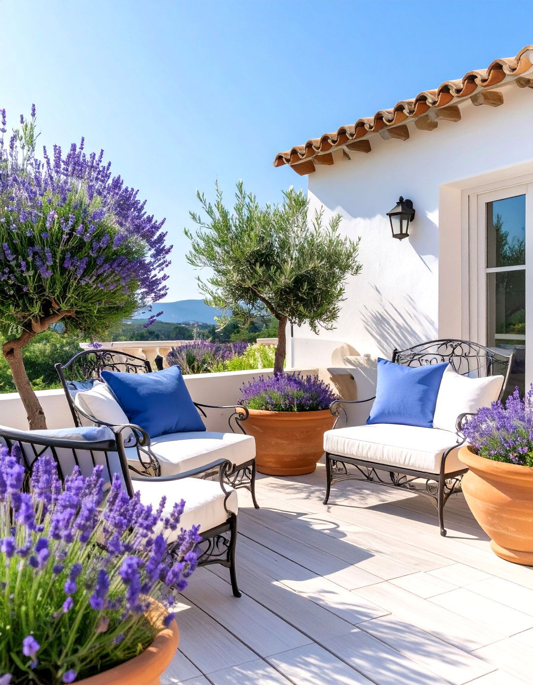 The Mediterranean Terrace Deck - 30 deck decorating ideas with plants