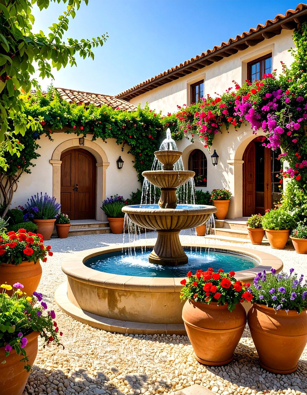 The Mediterranean Villa Ambiance - 30 front house landscaping ideas