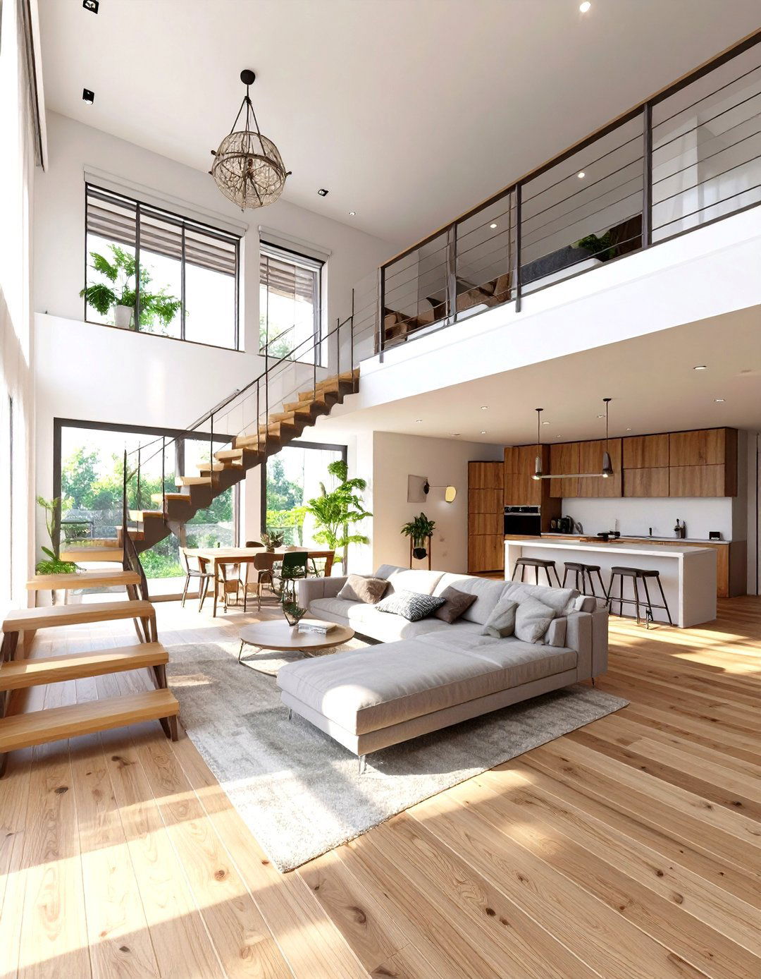 The Mezzanine Loft Living - 30 low budget simple two storey house design ideas