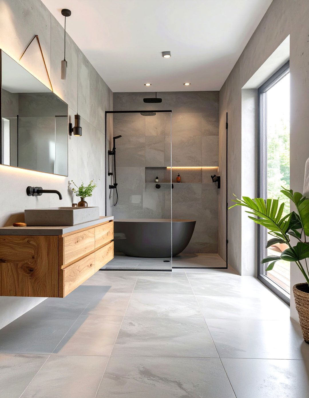 The Micro Cement Bathroom - 30 cottage bathroom ideas