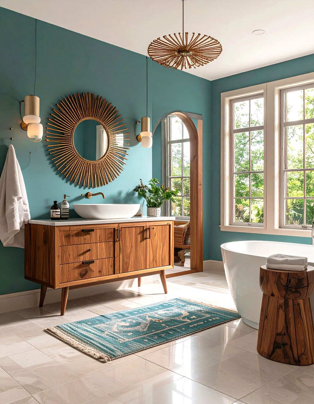 The Mid Century Modern Bathroom - 30 large bathroom ideas