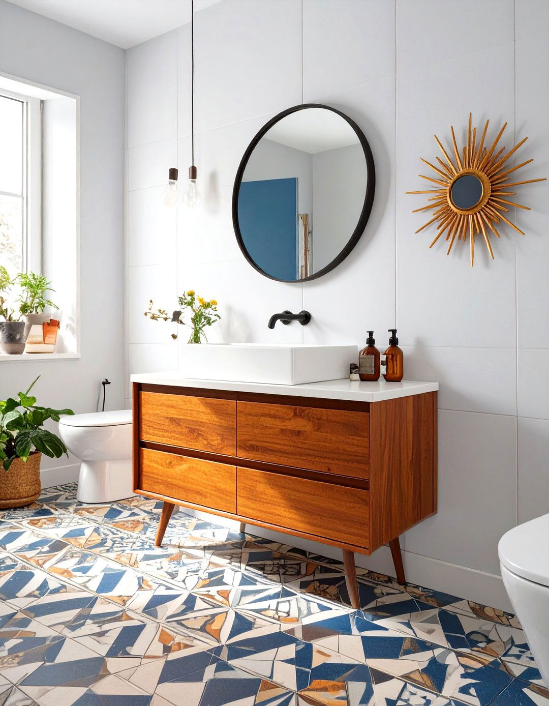 The Mid Century Modern Bathroom - 30 bathroom layout ideas