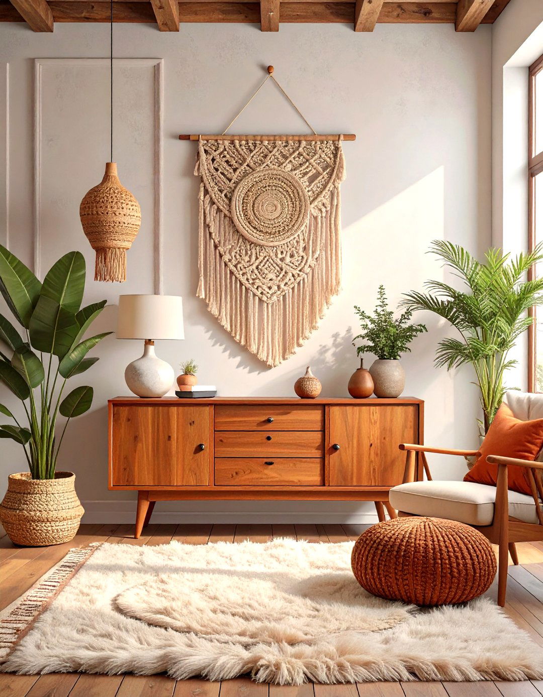 The Mid Century Modern Boho Fusion - 30 modern bohemian interior design ideas