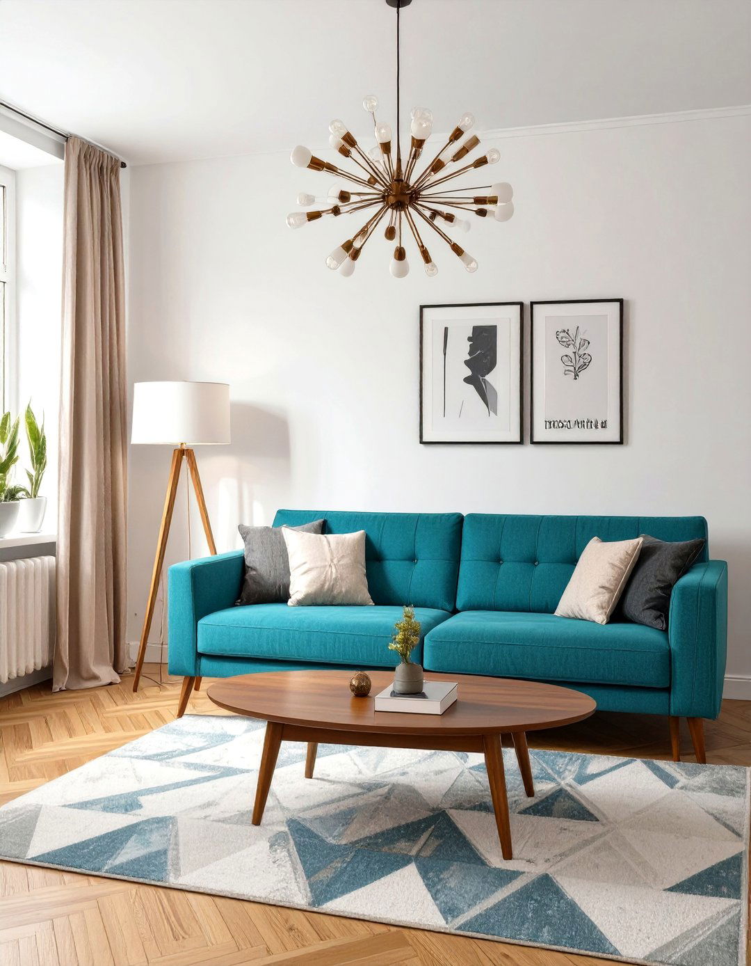 The Mid Century Modern Compact Living Room - 30 apartment small living room ideas