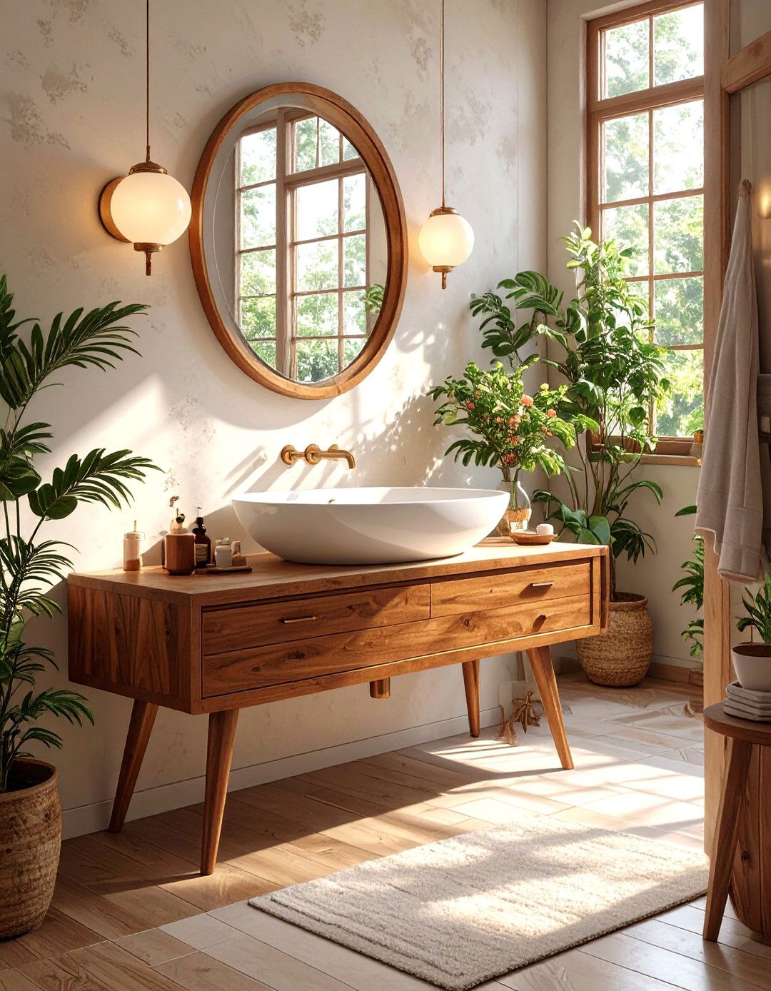 The Mid Century Modern Console Bathroom Sink - 30 bathroom sink ideas