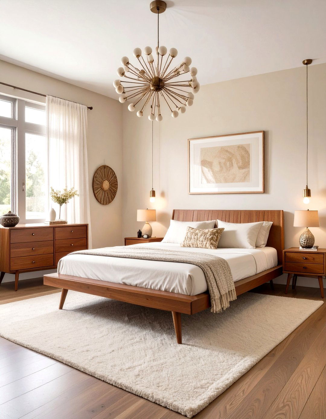 The Mid Century Modern Cream Bedroom - 30 cream bedroom ideas