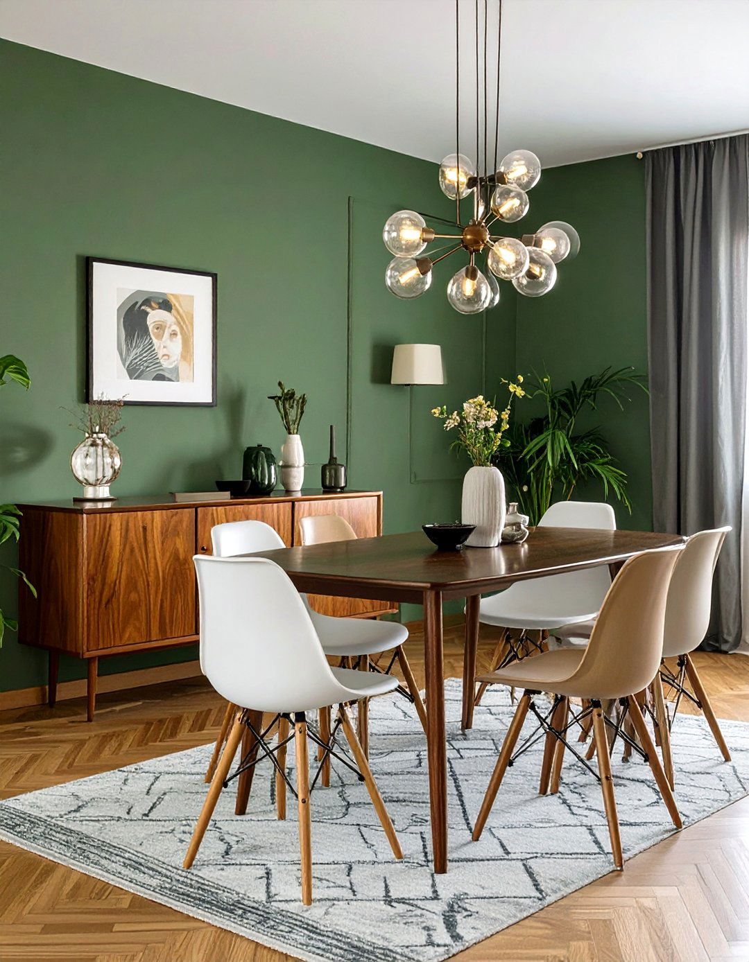 The Mid Century Modern Dining Setup - 30 apartment dining room ideas