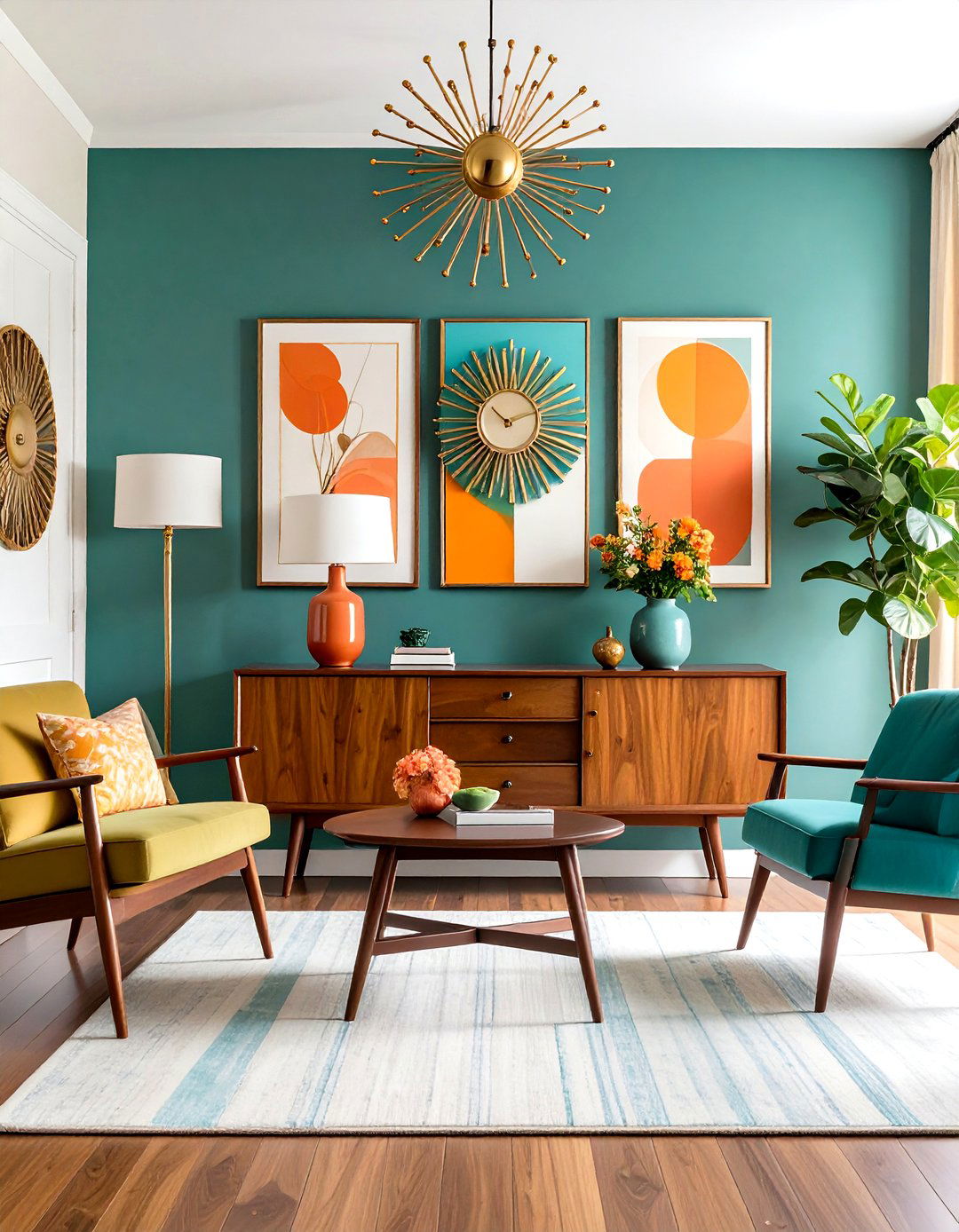 The Mid Century Modern Entryway Statement - 30 entryway wall decor ideas