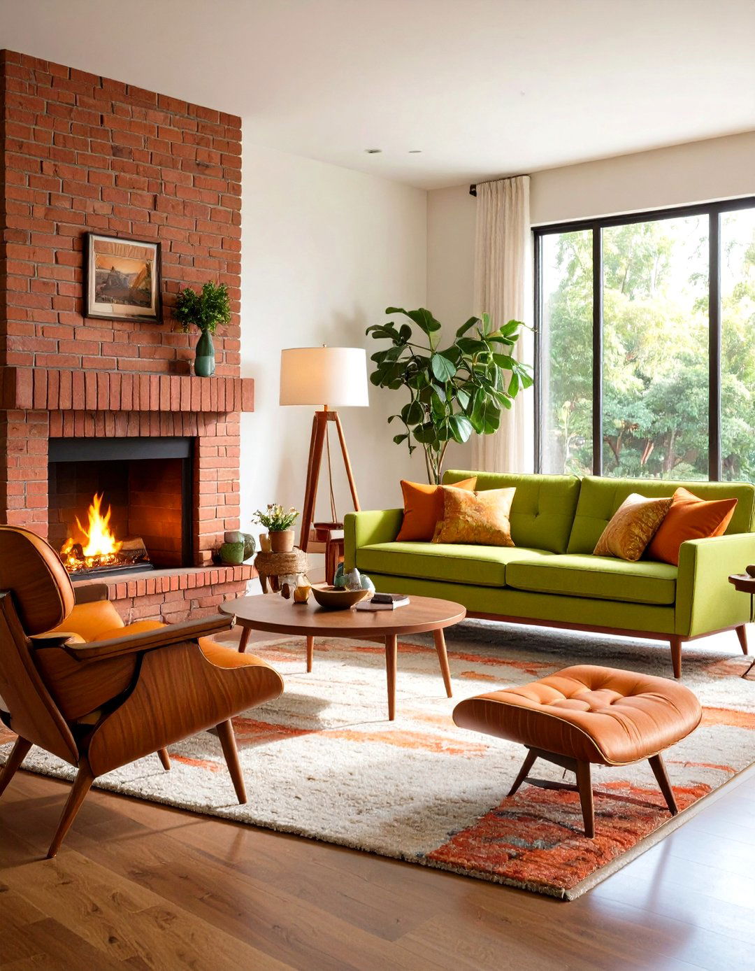 The Mid Century Modern Fireplace Wall - 30 living room with fireplace ideas