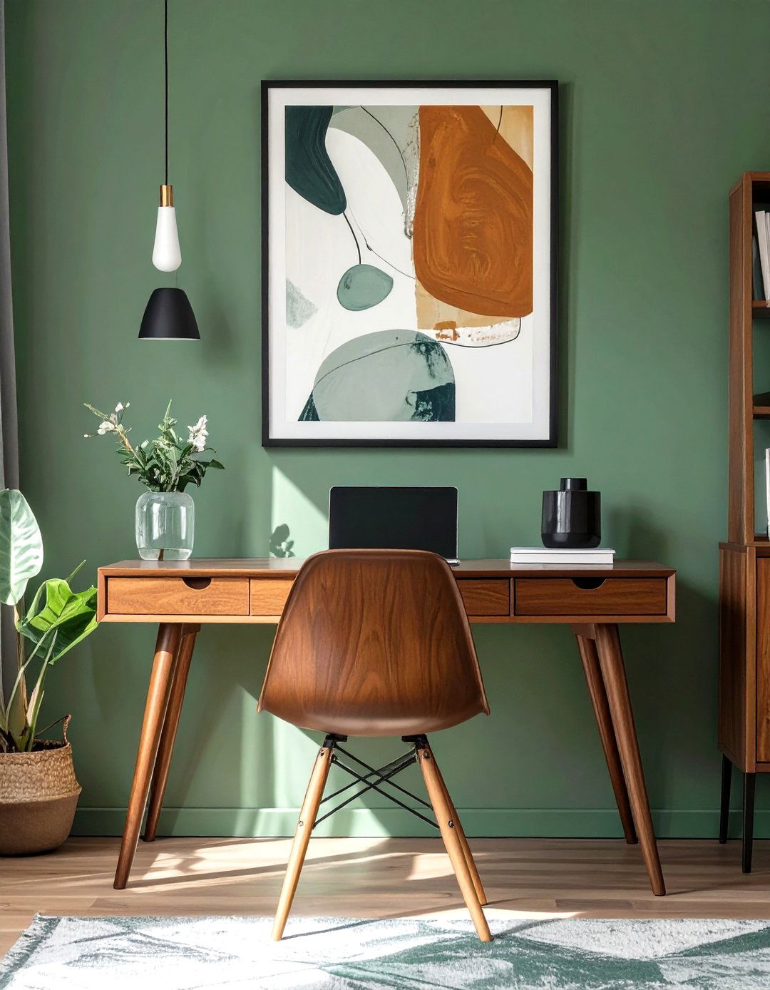 The Mid Century Modern Focus Zone - 30 home office ideas for her