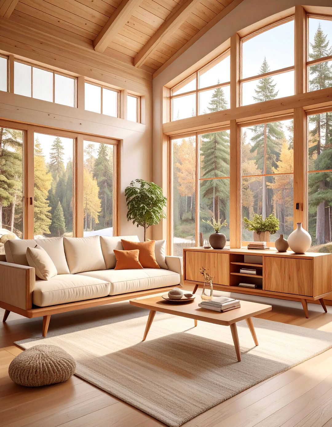 The Mid Century Modern Forest Home - 30 cabin interior design ideas