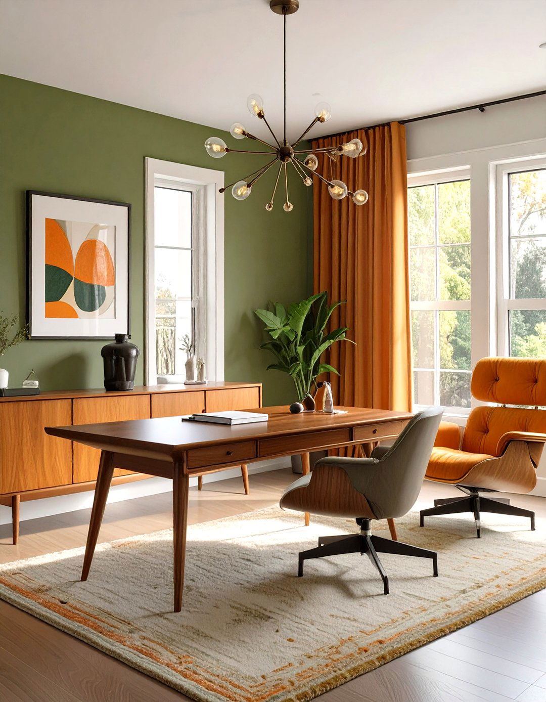 The Mid Century Modern Home Office - 30 mens home office ideas