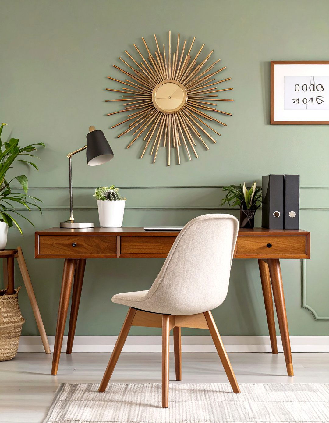 The Mid Century Modern Home Office - 30 home office inspo ideas