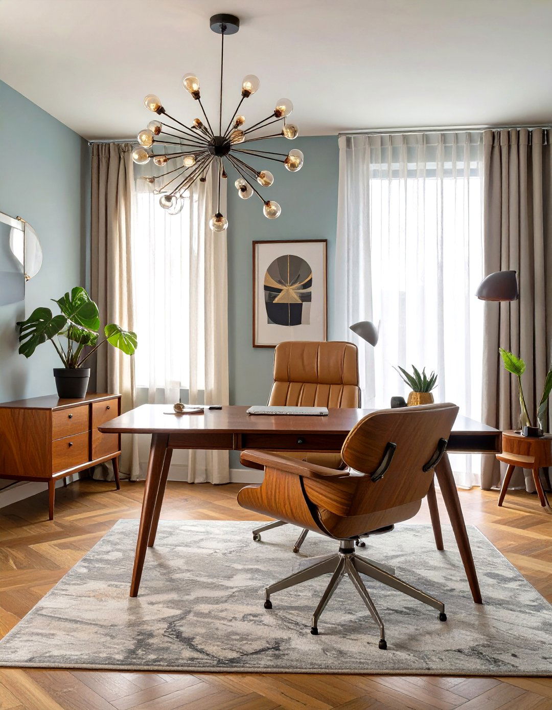 The Mid Century Modern Home Office - 30 cool home office ideas