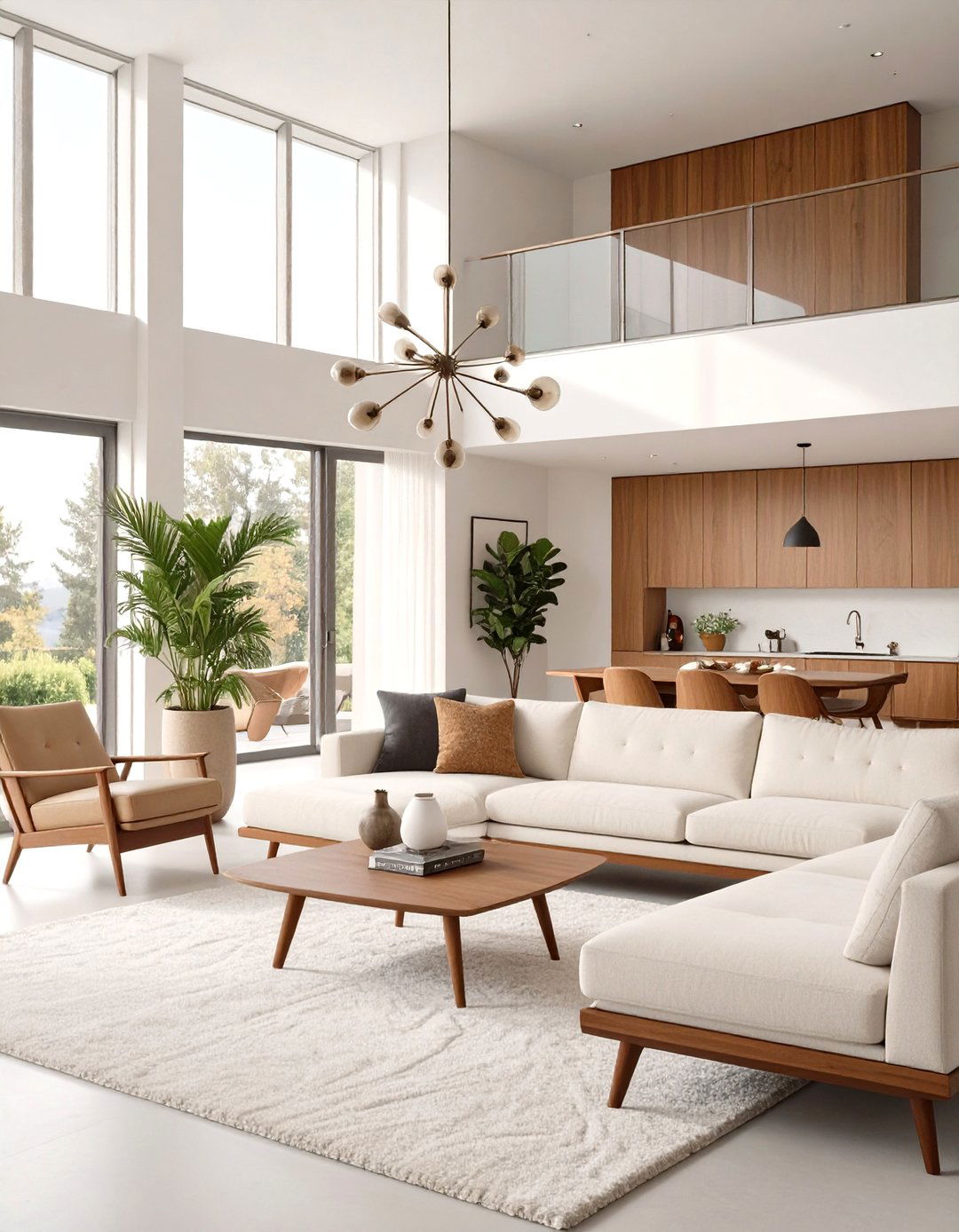 The Mid Century Modern Living Room - 30 high ceiling living room ideas