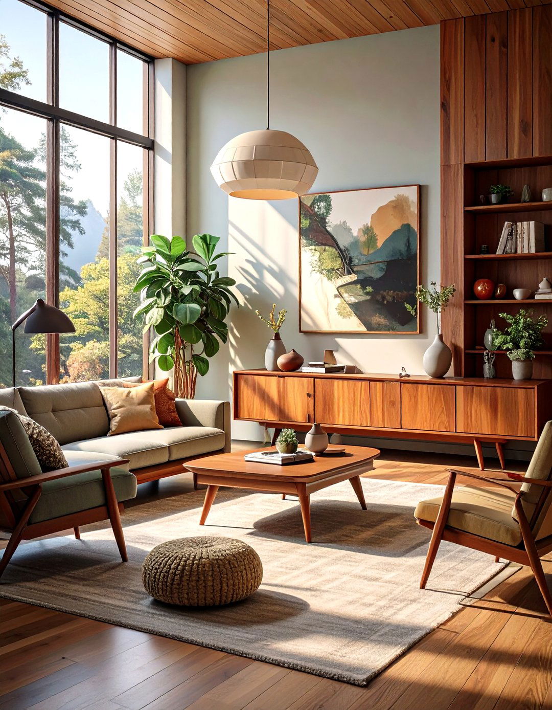 The Mid Century Modern Long Living Room - 30 long living room ideas