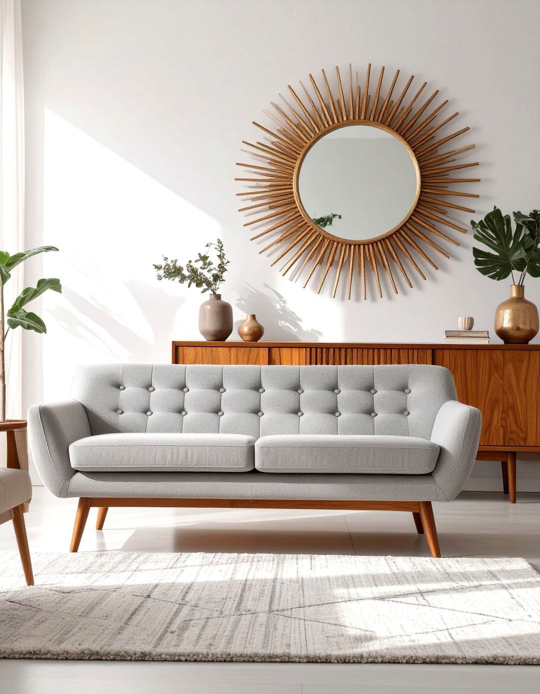 The Mid Century Modern Neutral Living Room - 30 neutral living room ideas