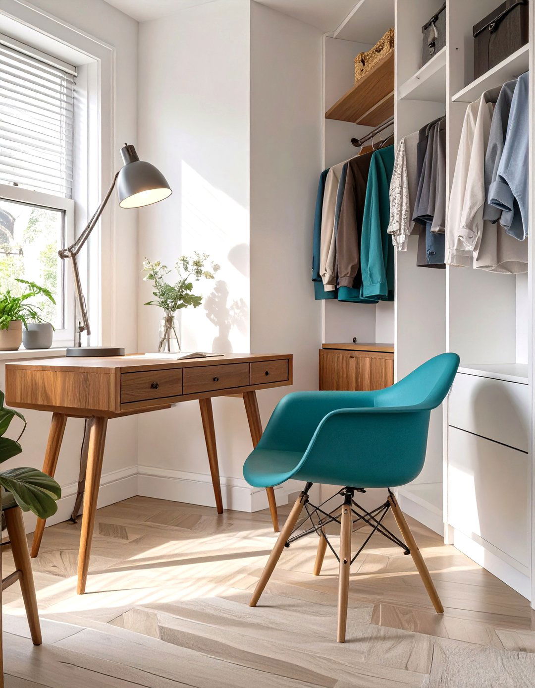 The Mid Century Modern Nook - 30 closet desk ideas