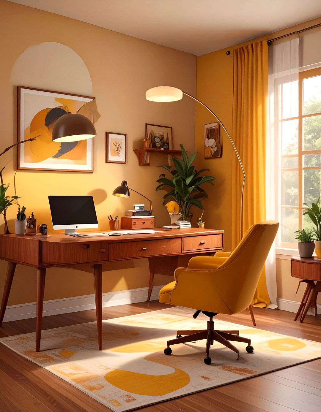 The Mid Century Modern Office - 30 office decorating ideas for work