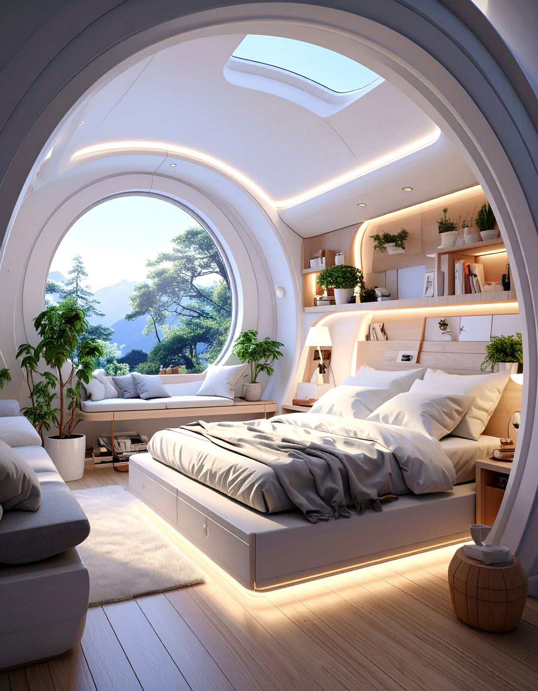 The Minimalist AI Pod - 30 ai tiny home interior ideas