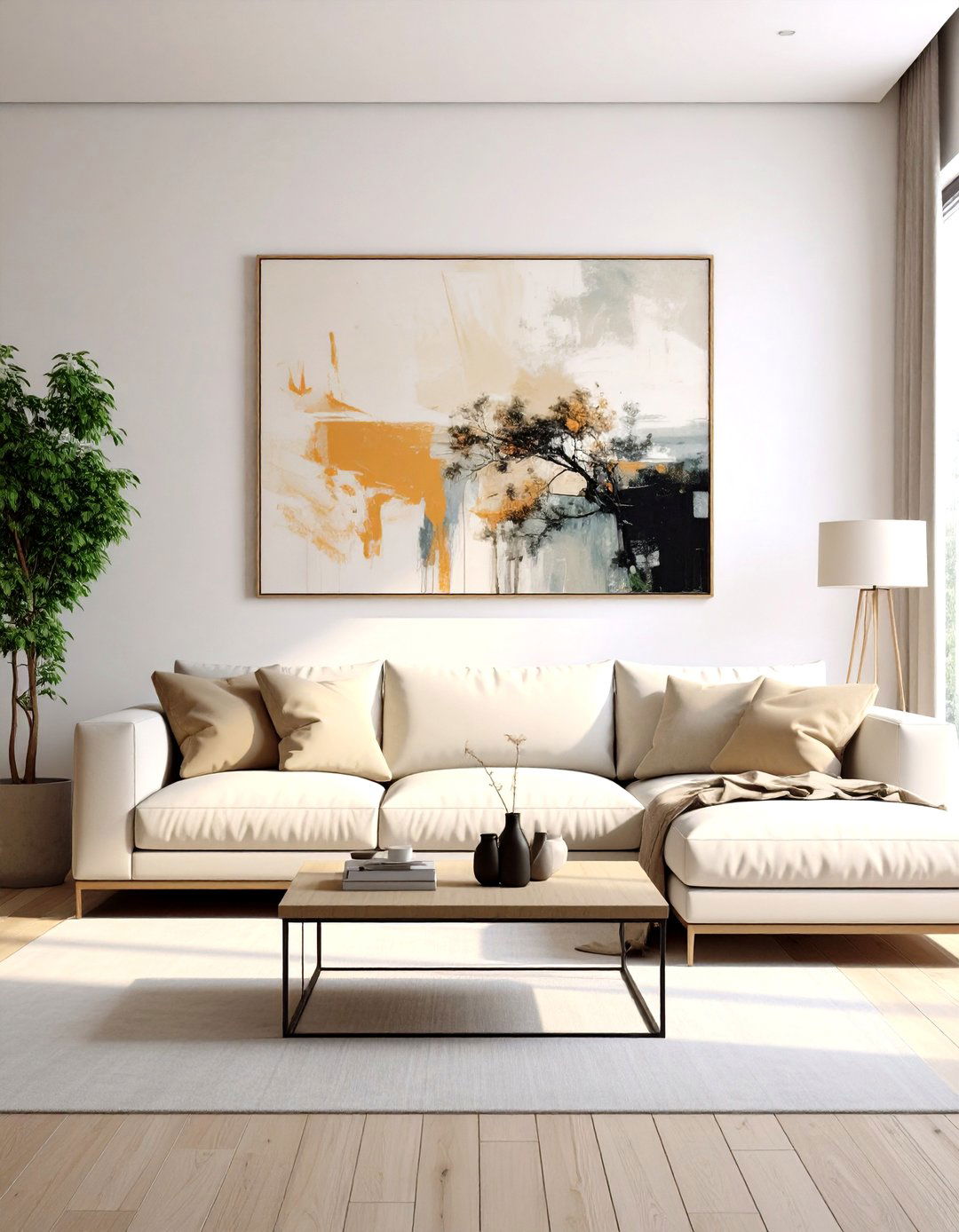 The Minimalist Art Gallery Living Room - 30 decorating ideas for small living room
