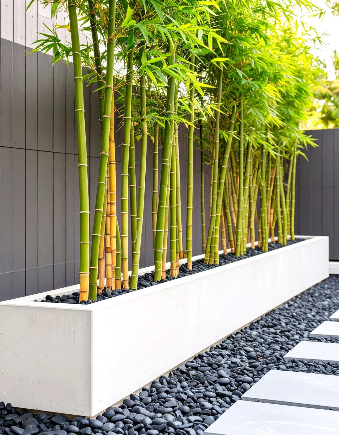 The Minimalist Bamboo Grove - 30 modern backyard ideas no grass