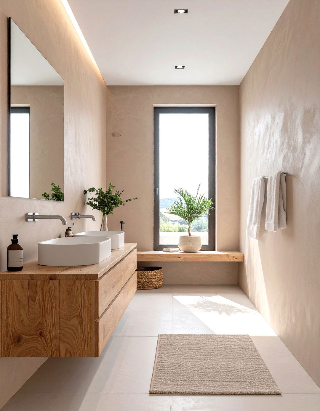 The Minimalist Bathroom with Tadelakt Walls - 30 modern mediterranean interior design ideas