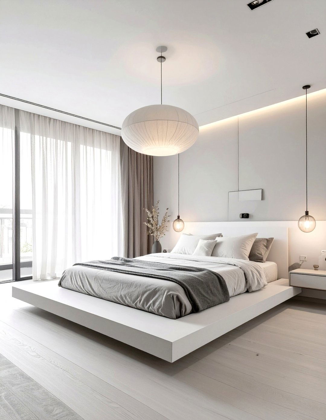 The Minimalist Bedroom with Statement Lighting - 30 mcm interior design ideas